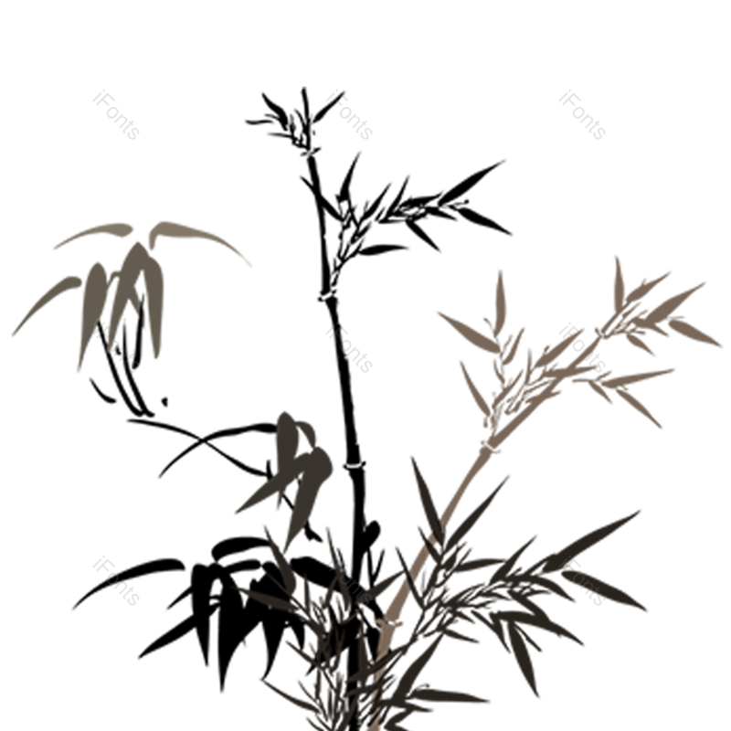 水墨图片,中国风元素,竹子PNG,水墨画免抠素材